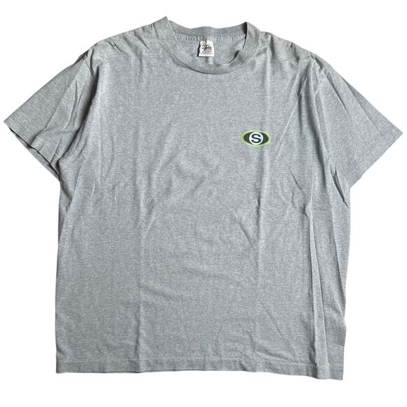 Vintage Stussy International Wide Logo Gray Made In USA 100% Cotton Size XL - Picture 2 of 10